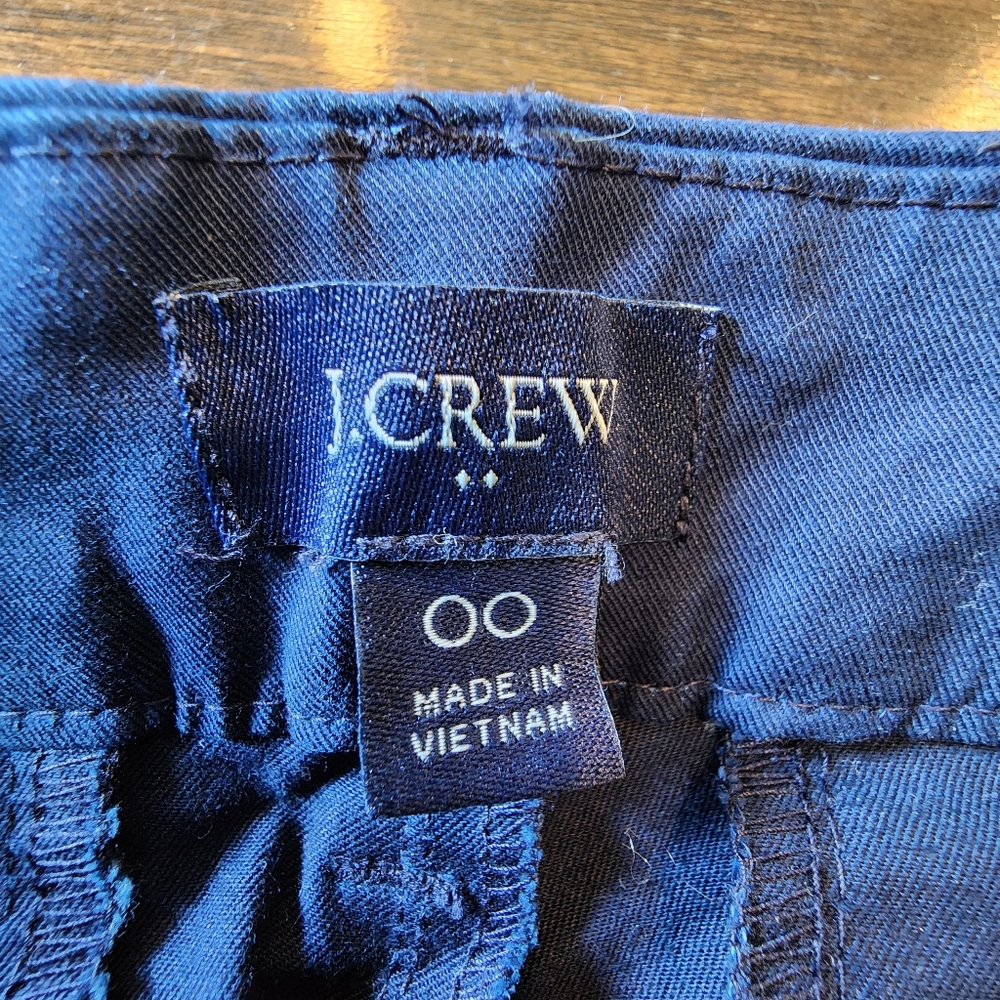 J Crew Factory Frankie Bermuda Chino Shorts Size 00 Blue - Picture 7 of 9
